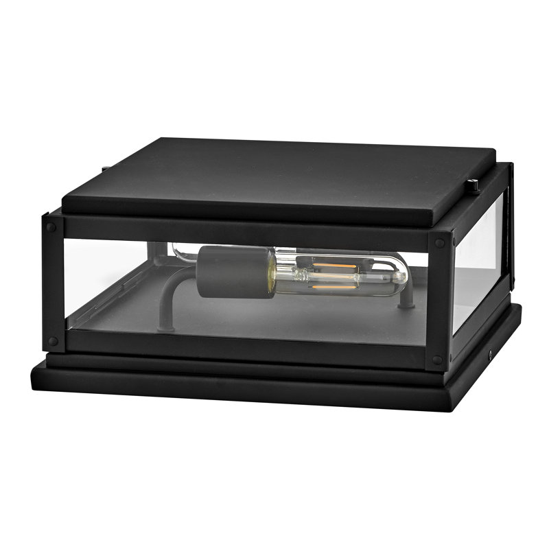 Max Pier Mount Outdoor Lantern, Black, No