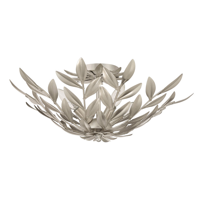  Plafonnier semi-encastré 20,75 po Taliaferro, Argent argent