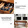 Adakras 60" Mid-century Modern Writing Desk with Built-in Outlets and Compartmentalized Drawer and Cable Management