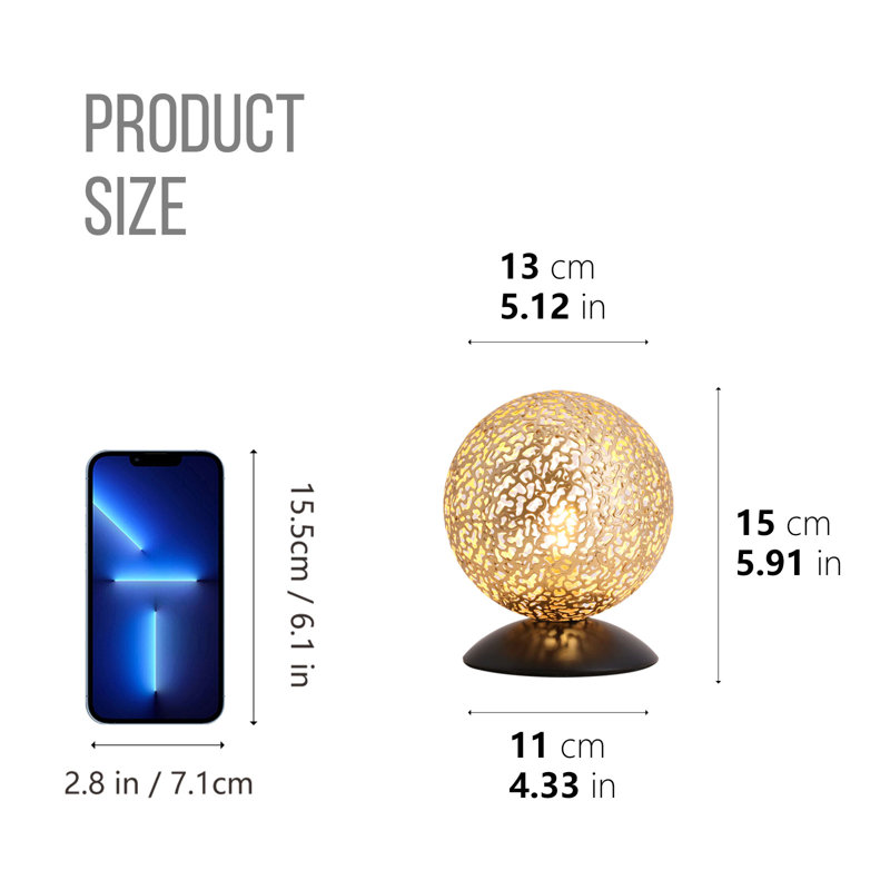 Hollowed Ball Metal Table Lamp