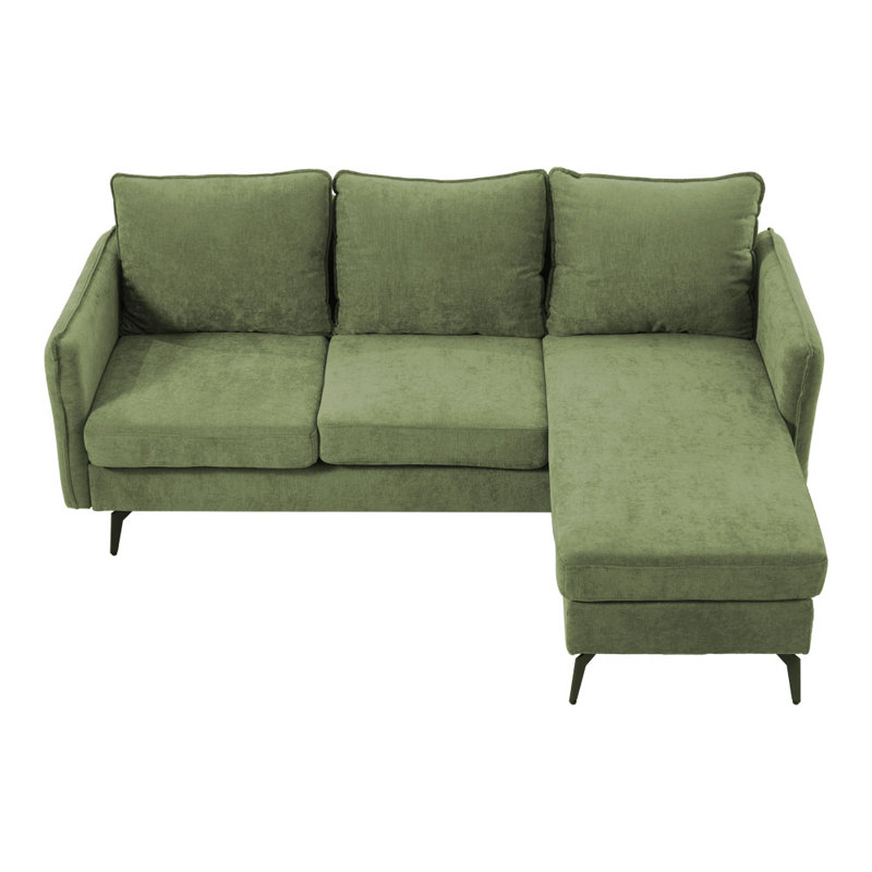3 Seater Linen Sofa, Green