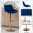 Bar Stools Set, Modern Swivel Counter Height Adjustable Barstools with Back, Upholstered Velvet Bar Chair with Footrest, Modern Armless Kitchen Island Stool for Kitchen Island, Pub, Cafe-791713461-791713462