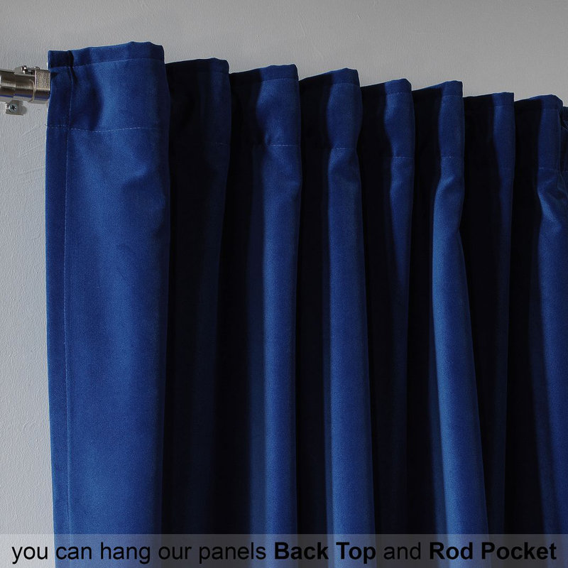 Blackout Single Curtain Panel, Navyblue, 260cm Width x 245cm Drop