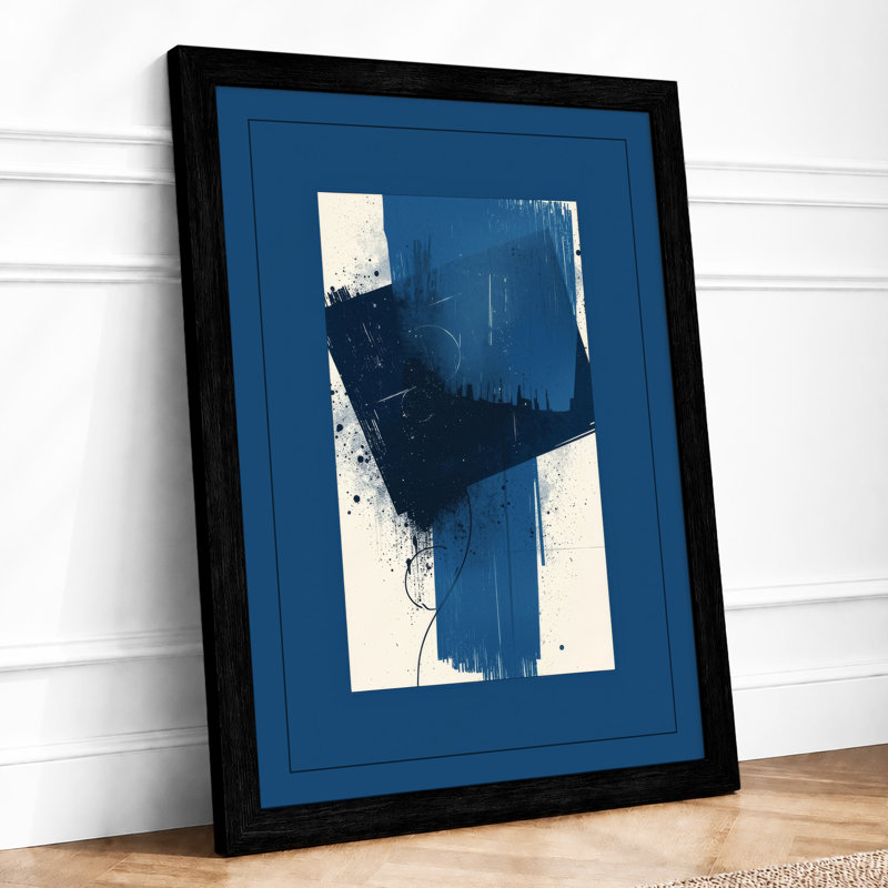 Blue Contemplation Minimalist - Print, A1 - 84.1 x 59.4 cm, Black