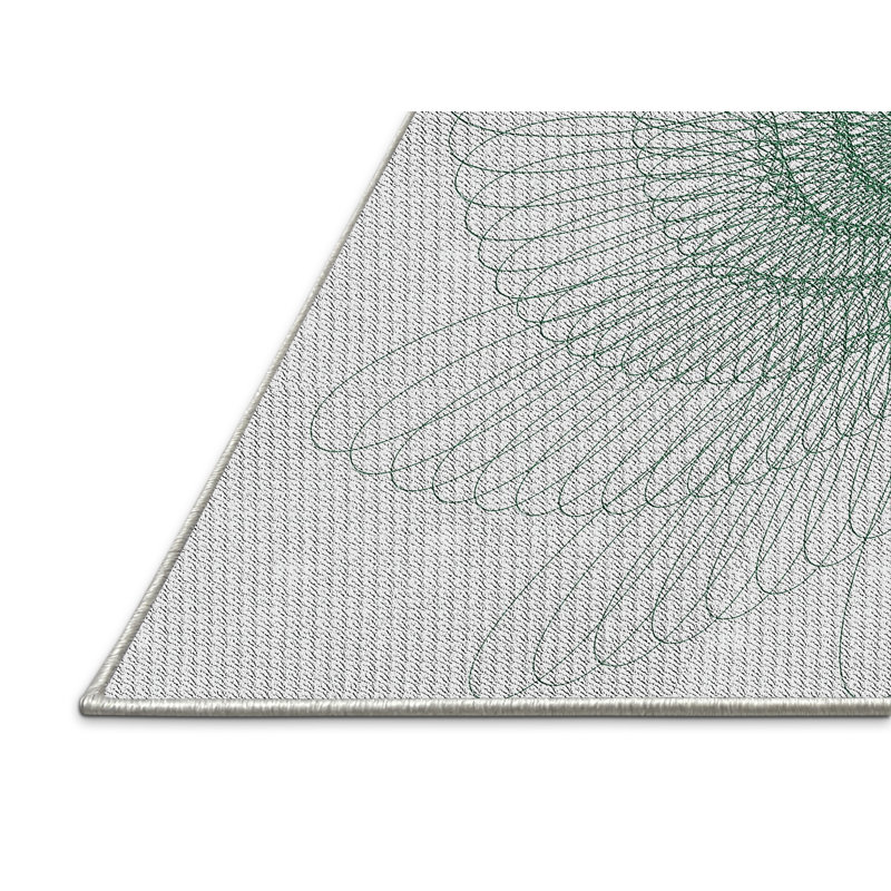 Tapis de zone verte à motif, Rectangle 4 pi x 6 pi