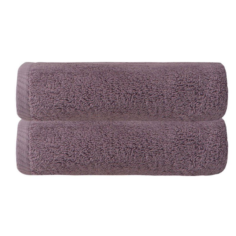 Dinis 2 Piece Turkish Cotton Washcloth Towel Set, Sugar Plum