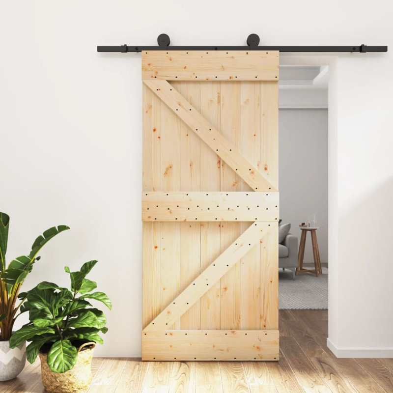 Porte coulissante avec quincaillerie Vidaxl, 37,4 po x 82,7 po 