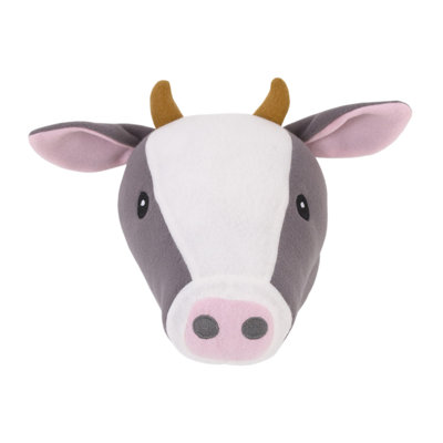 Plush Fleece Cow Head Faux Taxidermy