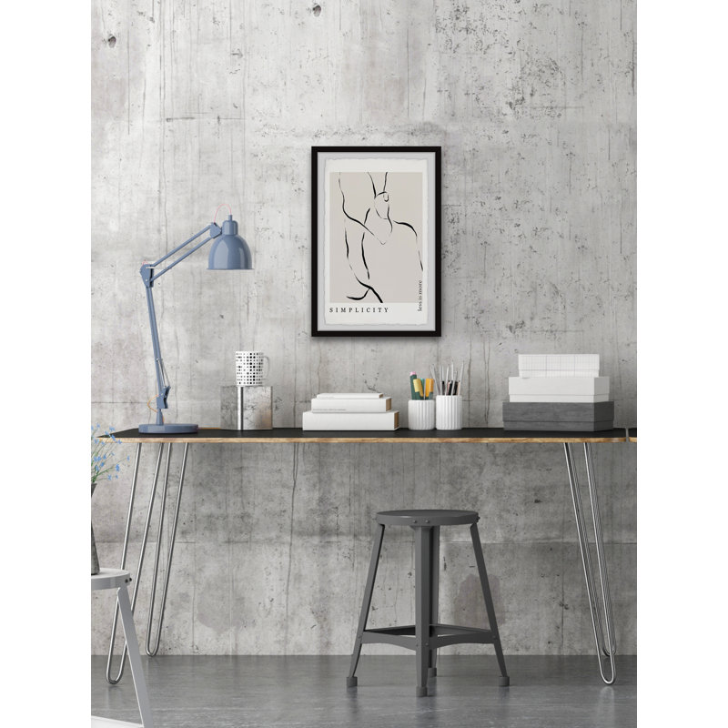 «Less Is More», reproduction encadrée, H 30 po x l 20 po x P 1,5 po