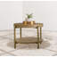 Table d'appoint ronde avec tablette de rangement-1217922824