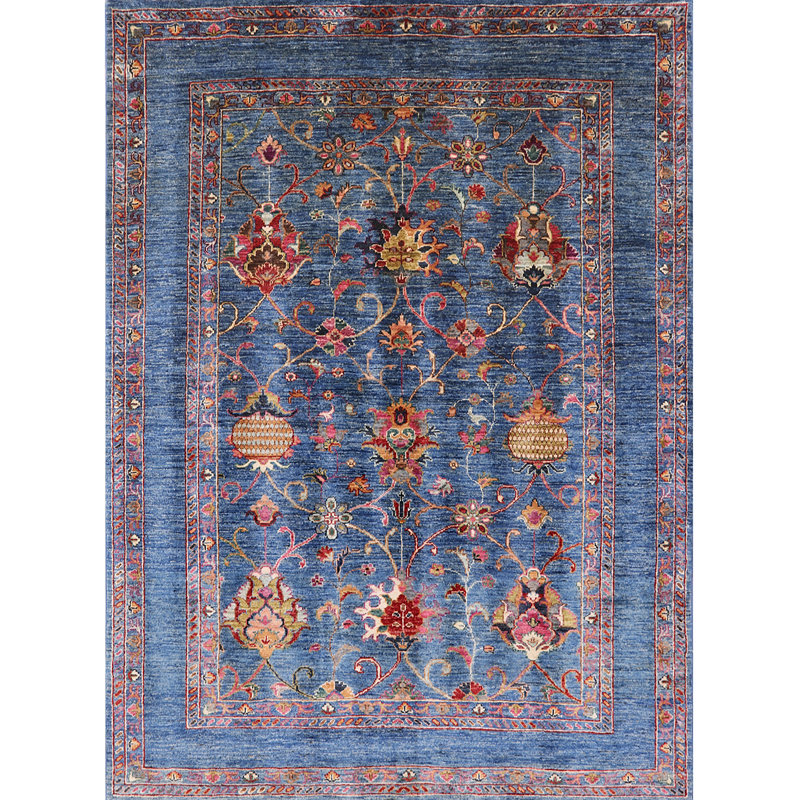 Tapis bleu / gris Ro, Tapis de couloir 2 pi x 5 pi