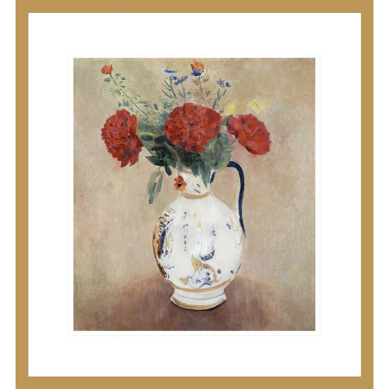 Pivoines par Odilon Redon, H 19,3 po x l 17,75 po