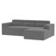 Canapé modulaire moderne de 109 po, canapé en forme de L en tissu Teddy, canapé d'angle 3 places, canapé rembourré moderne avec méridienne et coussins pour le salon, aucun assemblage requis-65140485