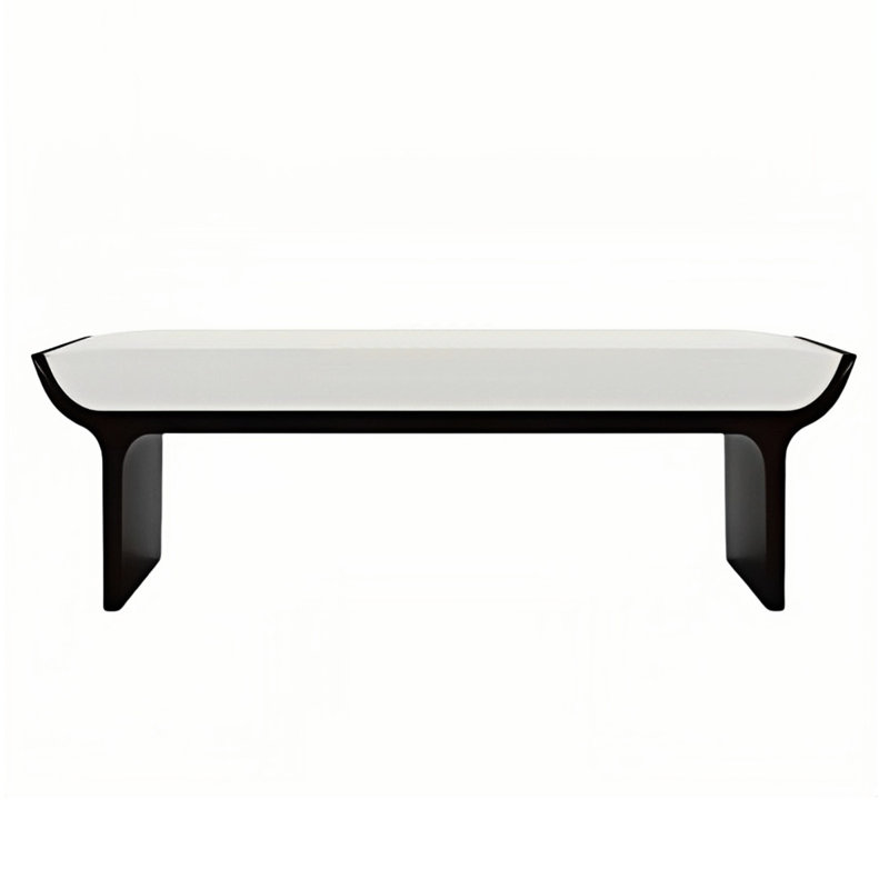Banc rembourré en mélange de polyesteroffesardin, H 17,71 po x l 70,86 po x P 19,68 po