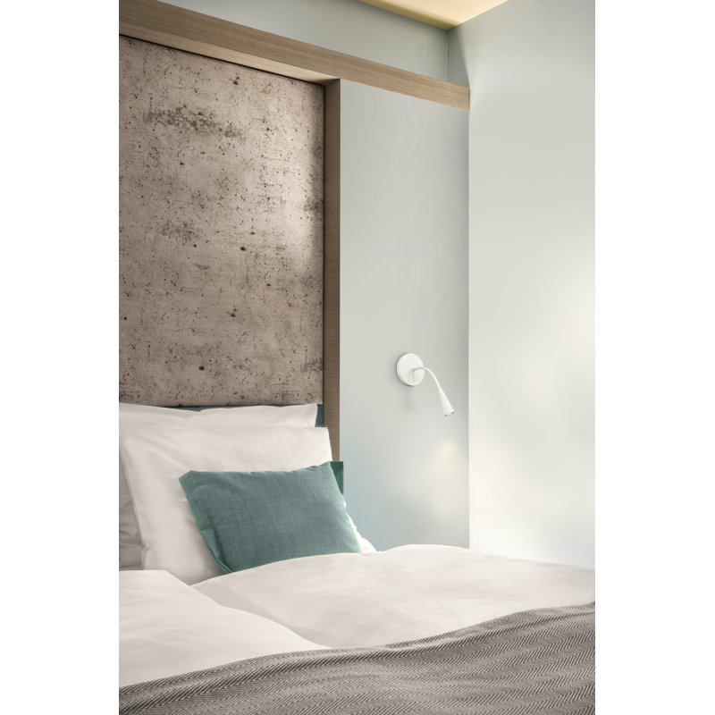 White Aluminum Dimmable LED Wall Sconce 7.5"