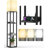2 Charging Ports And 1 Power Outlet Shelves Floor Lamp, Matt Black