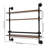 Anne-Terez Solid Wood Wine Bottle & Glass Rack in Black and Brown-1605146753