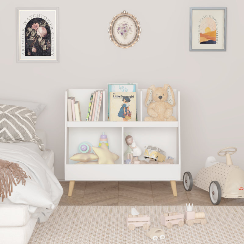 Kids Bookshelf And Toy Organizer