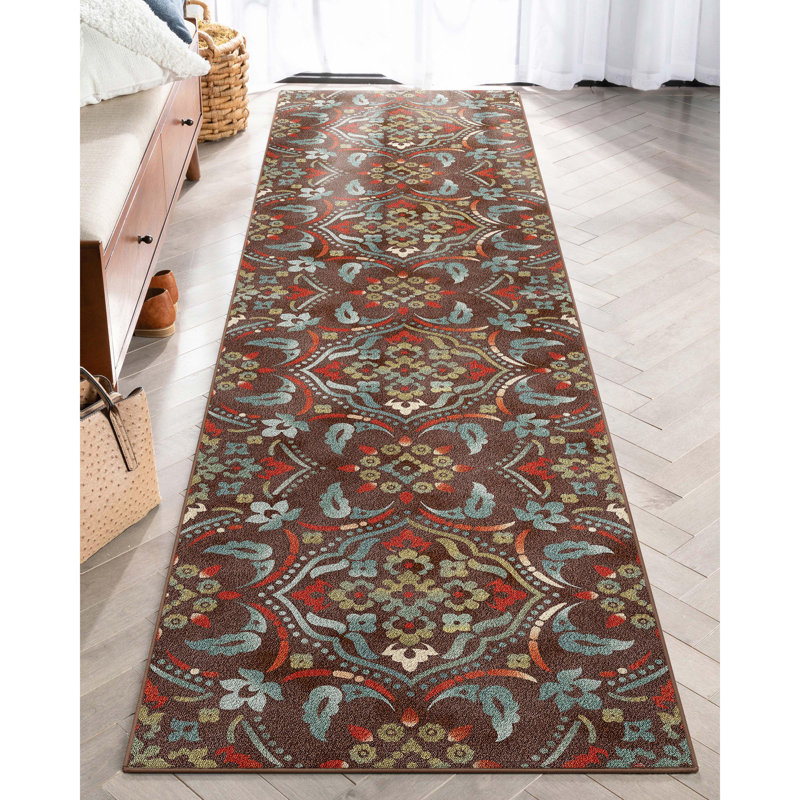 Tapis brun Gioanna Florence, Tapis de couloir 2 pi 7 po x 9 pi 10 po