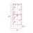 Multistorage Cabinet 59" H, Four Doors, Four Internal Shelves, Light Oak / White