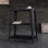 3-Tiered Metal Frame, Industrial Dining Cart With Swivel Wheels