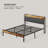 Kewarra Platform, Metal Bed Frame with Storage Headboard, Sturdy and Stable-886860225-886860227