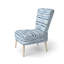Chaise rembourrée rayée bleu et blanc-1274347247