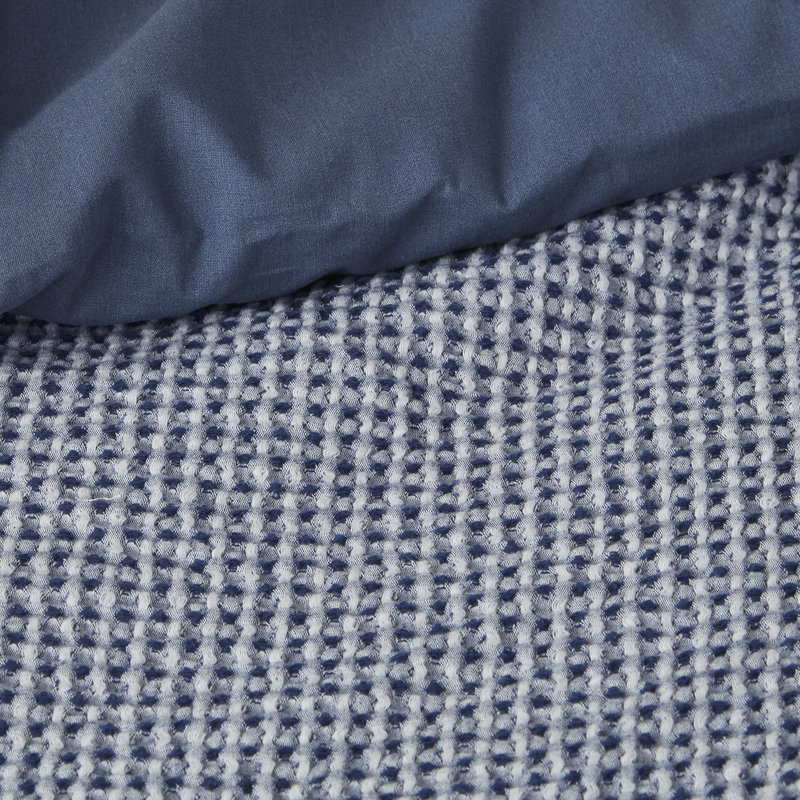 Taupe Greige Cotton Blend Waffle Weave Duvet Cover Set