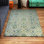 Tapis ivoire / bleu sarcelle Eufracia