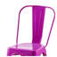 Ensemble de 2 chaises de salle à manger modernes en métal mauve ultrabrillant avec support pour le dos