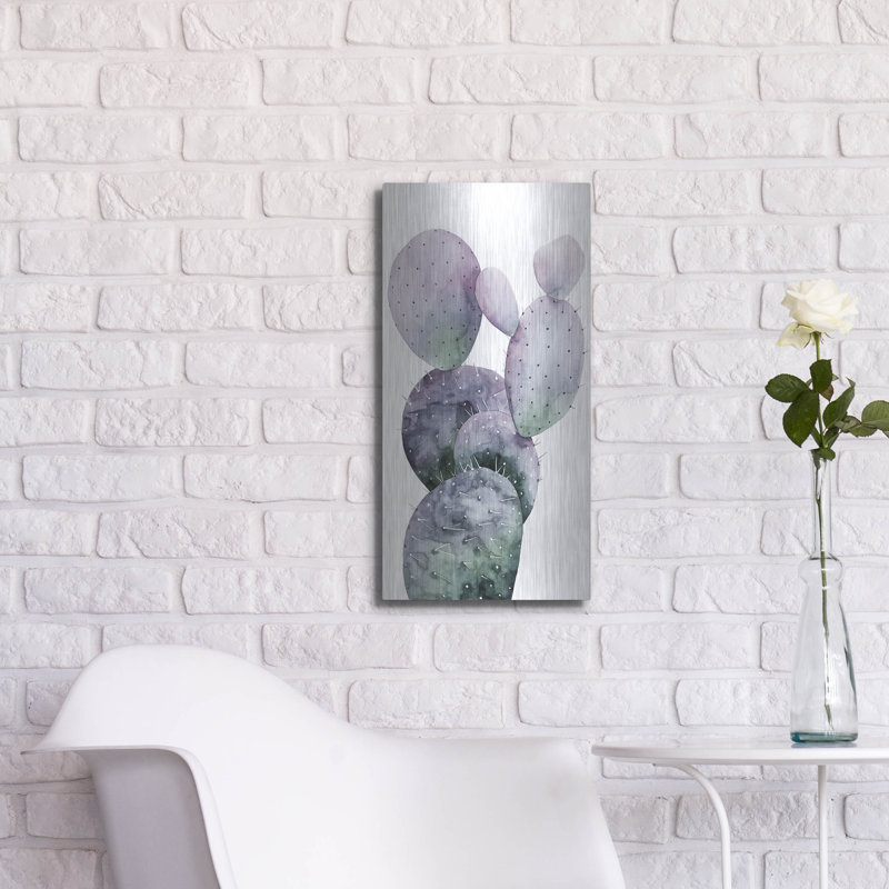 "Cactus mauve I" par Grace Popp, H 24 po x l 12 po