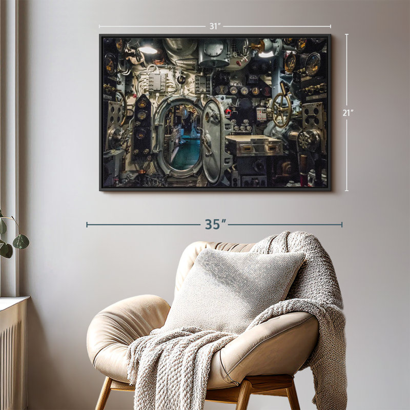 Impression sur toile Submarine Control Room, H 21 po x l 31 po