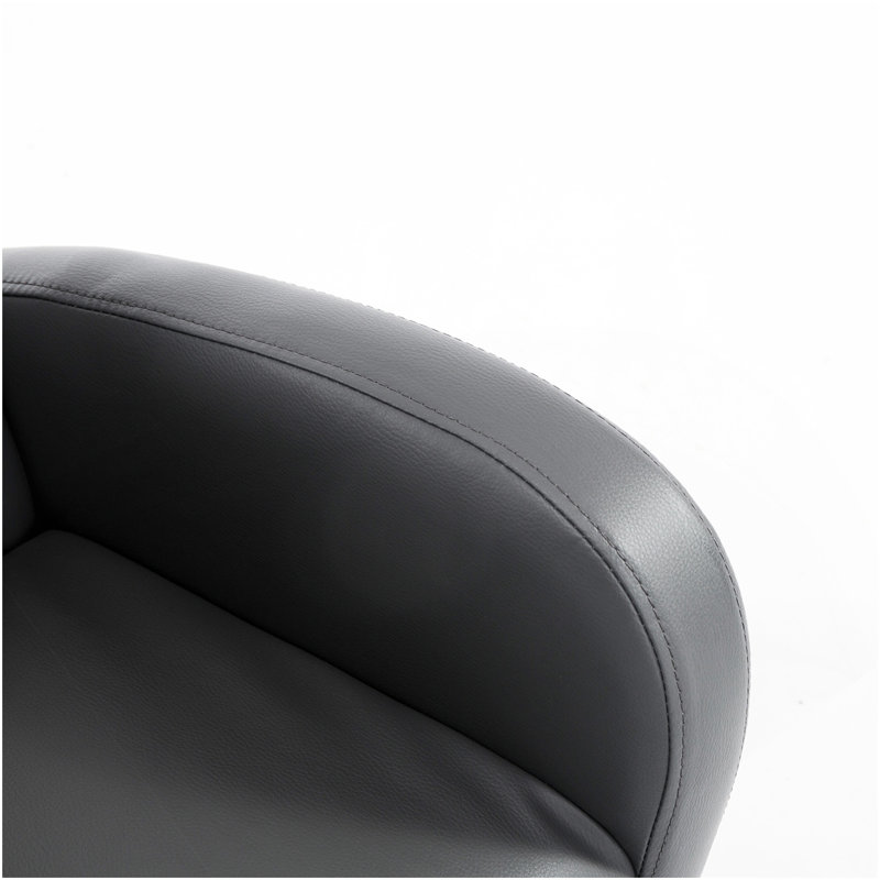 Sofa Rocking Chair With Side Pocket, PU Leather Toddler Armchair For  Grey