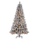 Lighted Artificial Pine Christmas Tree