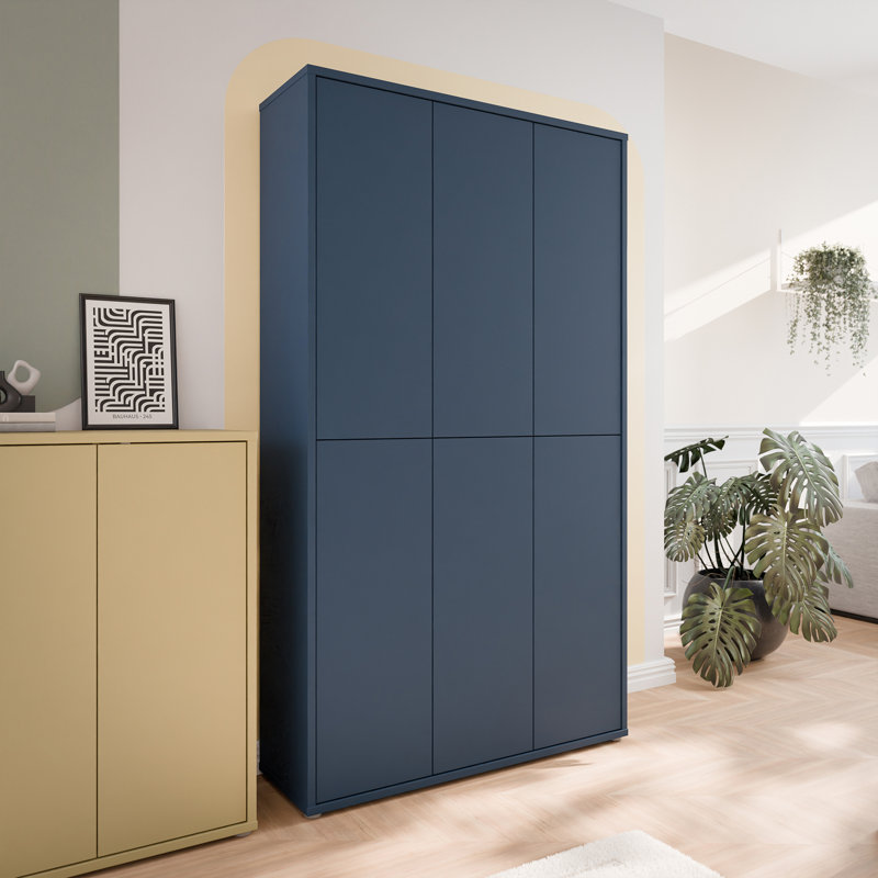 Rylon 24 Pair Shoe Storage Cabinet, Navy
