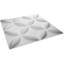 Panneau mural 3D 19,625 "x 19,625" en blanc (paquet de 20)