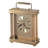 Audra Traditional Roman Numeral Metal Quartz Movement / Crystal Tabletop Clock with Alarm in Polished Brass