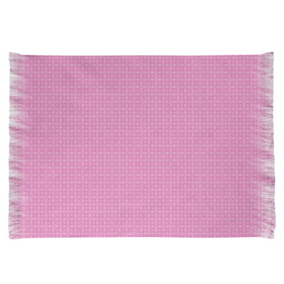 Tapis rose à motif classique Doily