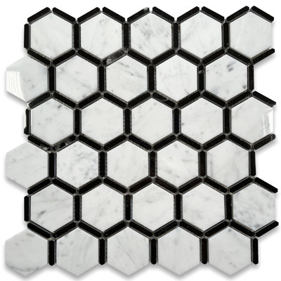 12" x 12" Marble Honeycomb Mosaic Wall & Floor Tile