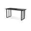 Bureau rectangulaire en bois massif et fer noir-1683757179