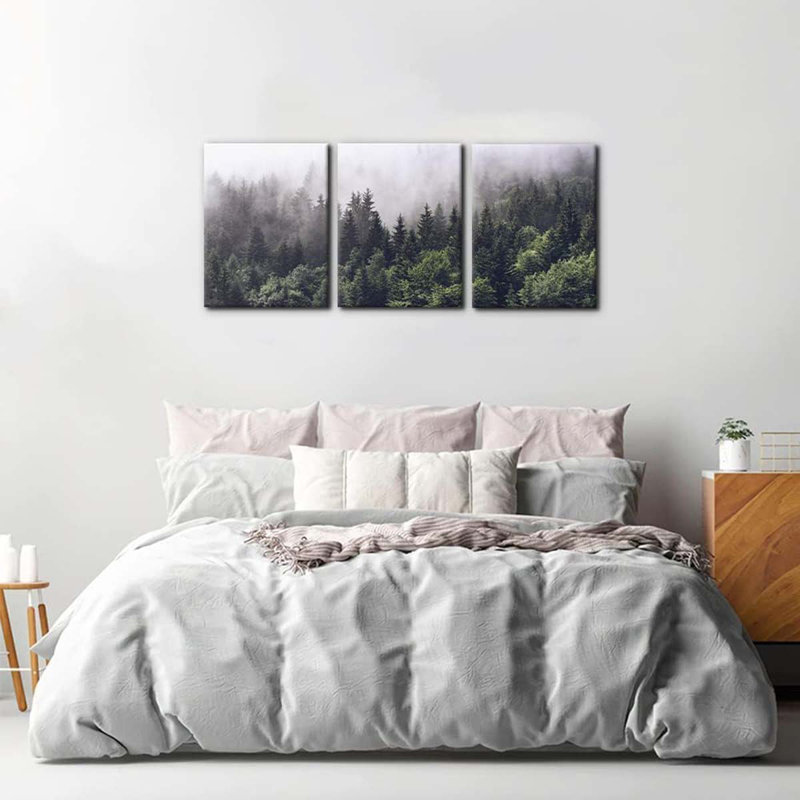 3 Piece Wrapped Canvas Print, 40 cm H x 90 cm W