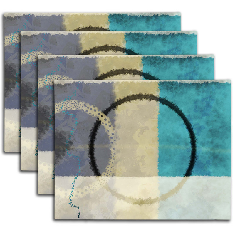 Polyester Abstract Rectangle Placemat