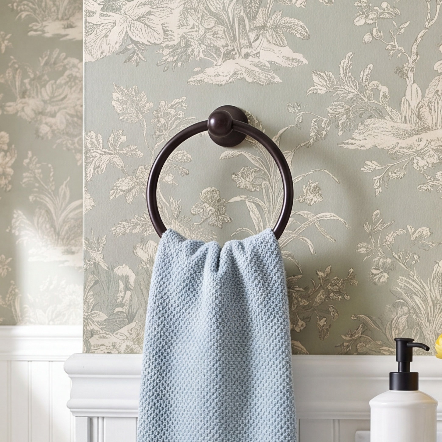 Lahara Round Closed Towel Ring, Venetian Bronze