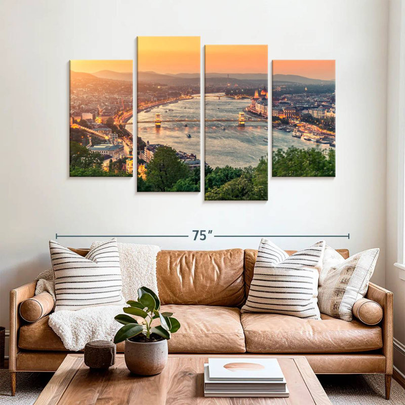 Nicci Budapest Cityscape, 42" H x 68" W