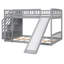Lits pour enfants peu encombrants avec rangement, lit superposé en bois sur lit double, chambre d'enfant moderne