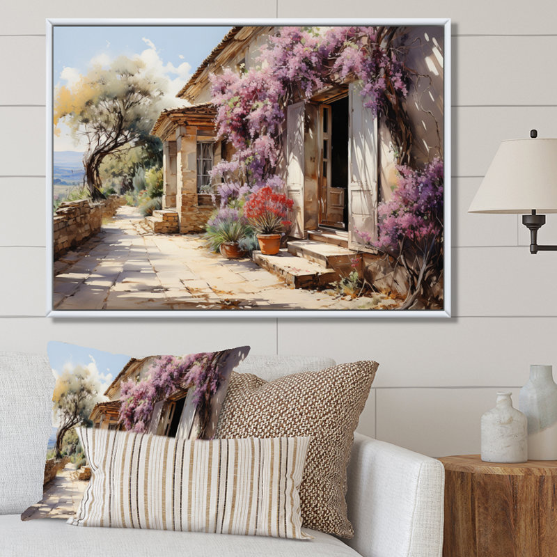 Marzavion, jardin des Aix français - reproduction d'art, H 30 po x l 40 po x P 1,5 po, Cadre flottant blanc