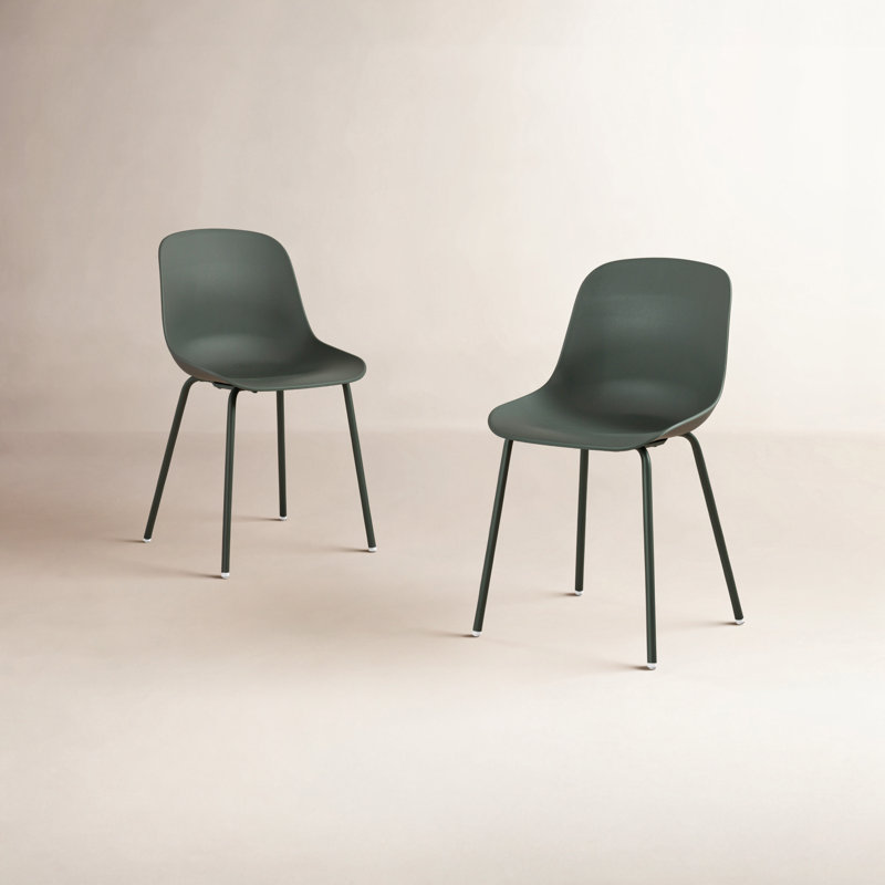 Meli Armless Dining Chairs, Green