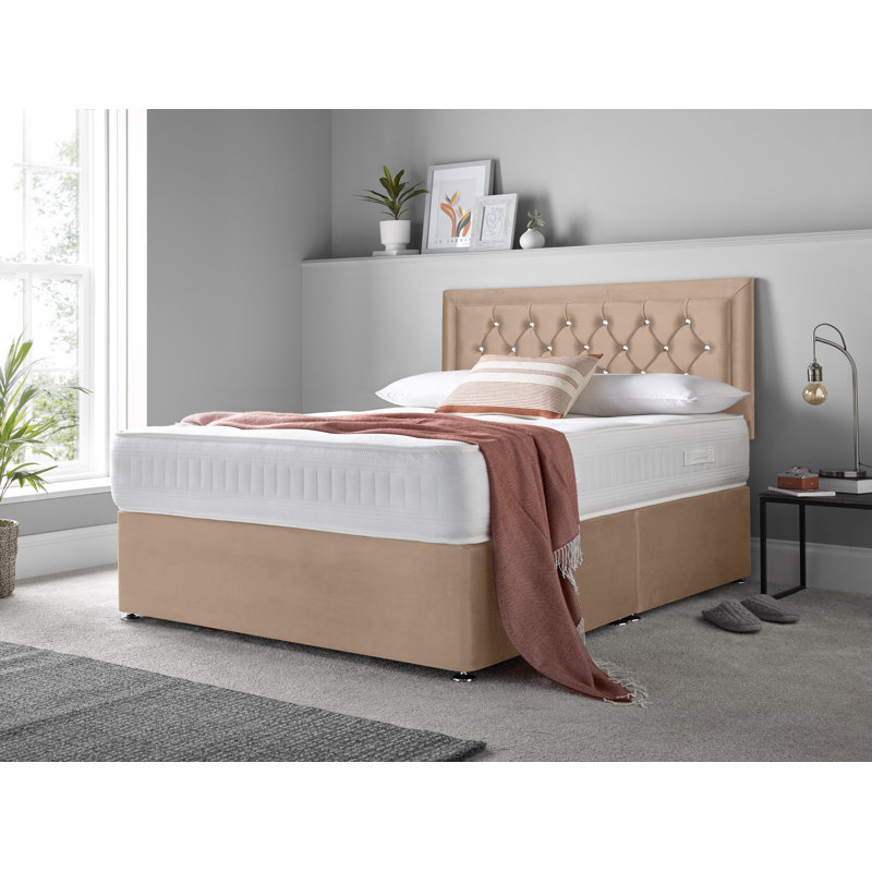 Macungie Bed, Mink, Single (3'), Foot-end Drawers