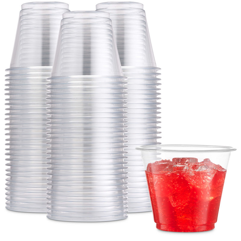 250 Pack Clear Plastic Cups, 9 Oz Old Fashioned Tumblers, Disposable Drinking Cups, Bulk Plastic Party Cups, Recyclable And Bpa-Free 