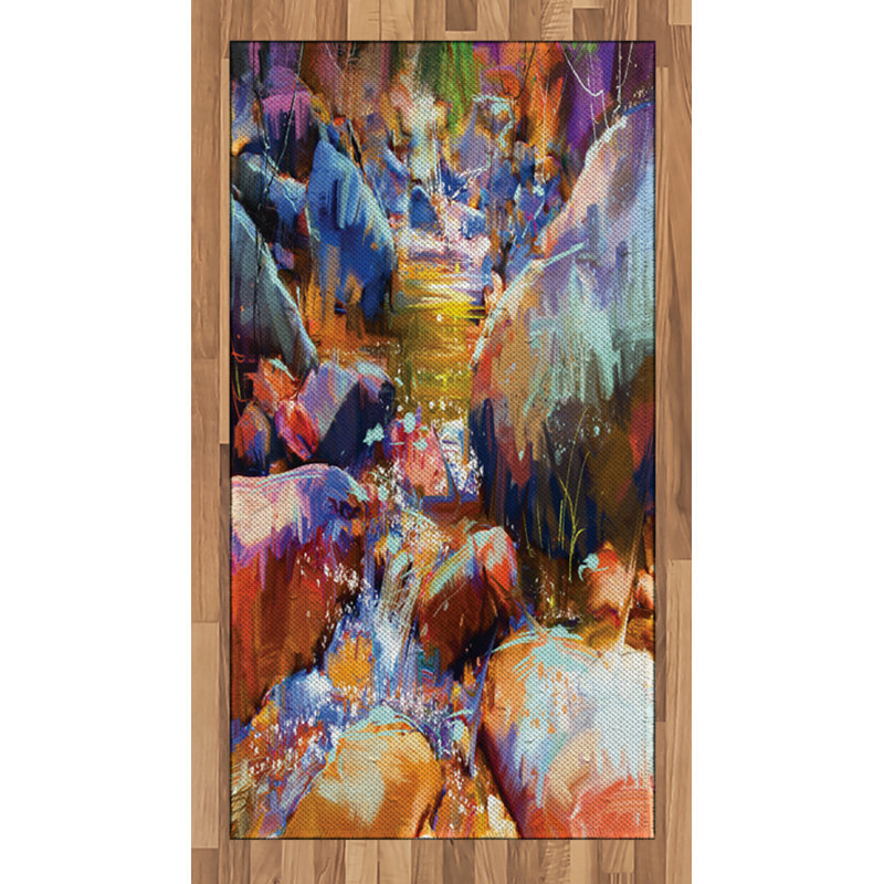 Digital High Density Long Fiber Poly Threads Decorative Area Rug Carpet, Rectangle 2'7" x 5'